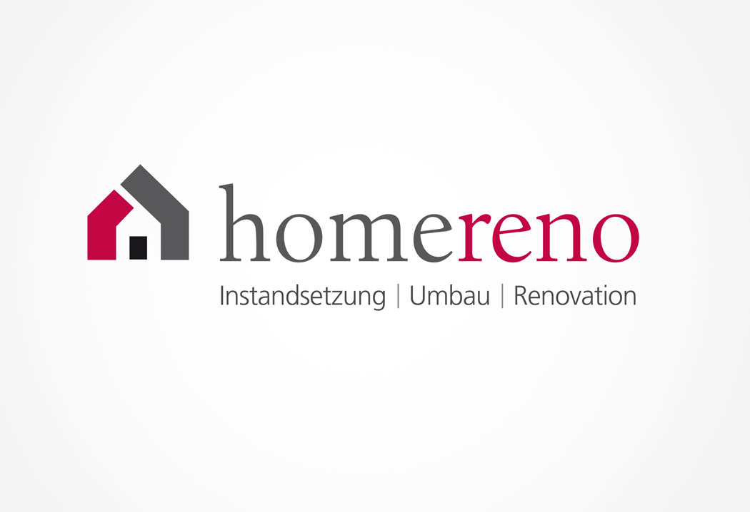 Logodesign Grafikfreelancer – Gestaltung Firmenlogo für Homereno aus Zürich.